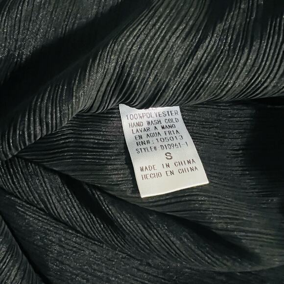 Andree By Unit Metallic Long Sleeve Shirt Dress Size S Small NWT Black - Picture 5 of 8